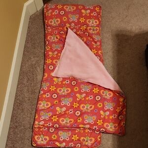 Stephen Joseph All-Over Print Nap Mat, Pink Floral w/Butterflies